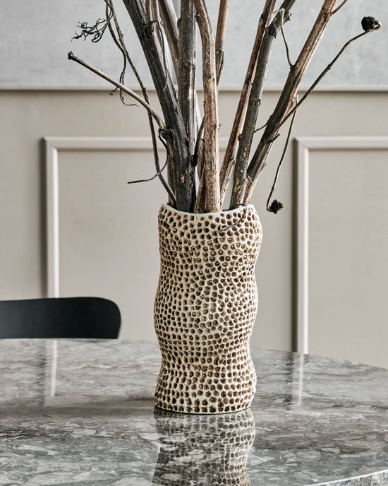 Vase, HDPan, Beige