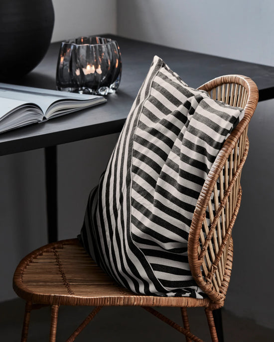 Cushion cover, HDAzy, Black, Off-white