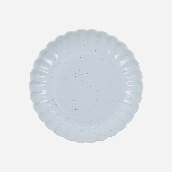 Lunch/cake plate, HDScallop, Light blue