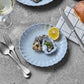 Frokost/kagetallerken, HDScallop, Lyseblå