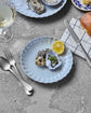 Lunch/cake plate, HDScallop, Light blue