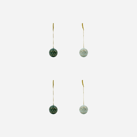 Christmas ornament, HDMach, Dark green, Mint green