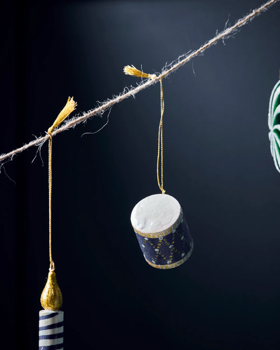 Christmas ornament, HDDrum, Dark blue, Green, Beige