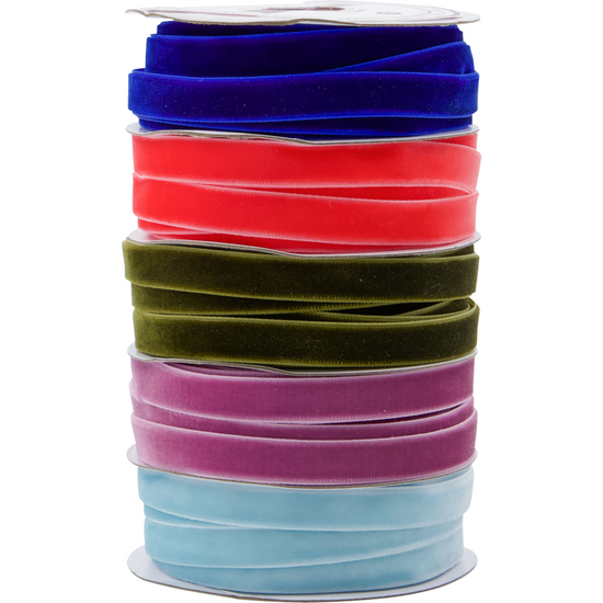 Ribbon, HDVelvet, Blue;Coral;Dark green;Purple;Light blue