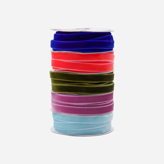 Ribbon, HDVelvet, Blue, Coral, Dark green, Purple, Light blue