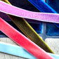 Band, HDVelvet, Blau;Koralle;Dunkelgrün;Lila;Hellblau