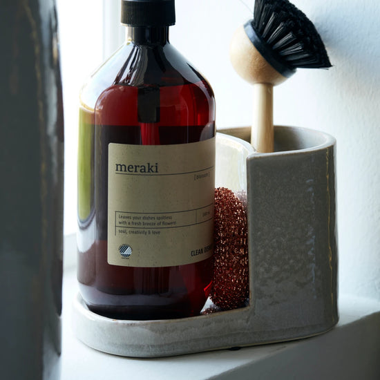 Brush and soap holder, MKDatura, Shellish grey