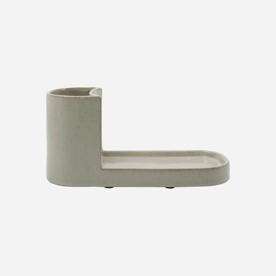 Brush and soap holder, MKDatura, Shellish grey