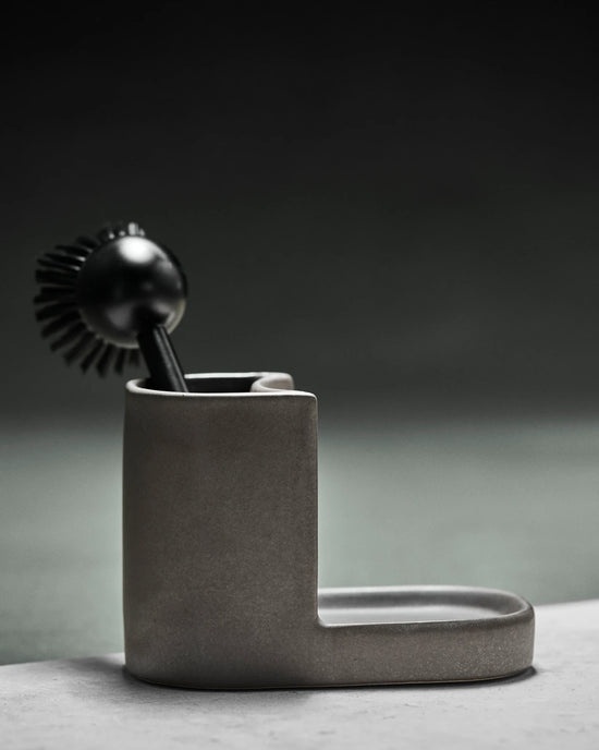 Brush and soap holder, MKDatura, Dark grey
