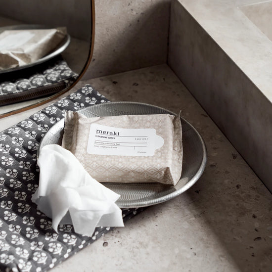 Cleansing wipes, Aloe vera, Braun/Weiß
