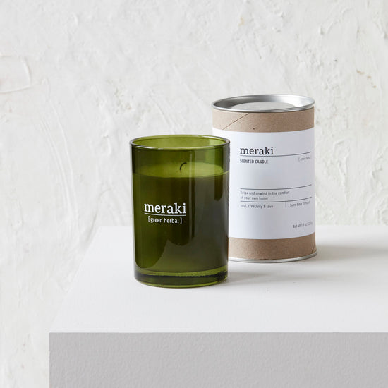 Scented candle, Green herbal