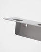 Regal mit Flaschenhalterung und Hakenleiste, Gebürstetes Silber-Finish