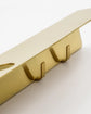 Regal mit Flaschenhalterung und Hakenleiste, Mattes Messing-Finish