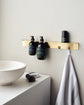 Bottle hanger with hooks, Brushed brass finish