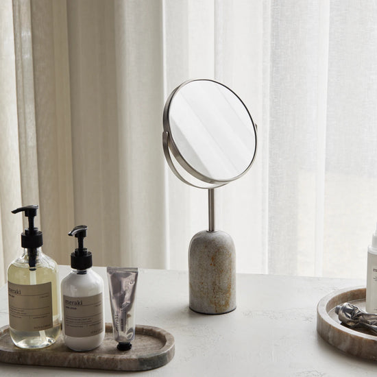 Doppelseitiger Spiegel, MKMarble, Beige