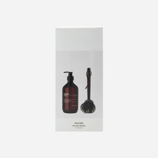 Gift box, herbal nest dish wash + dish brush black, 490 ml