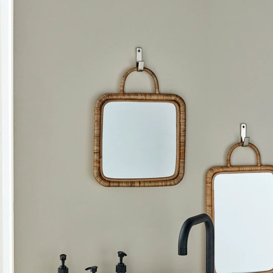 Mirror w. frame, MKBaki, Natural