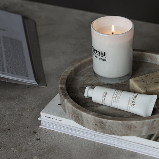 Tablett, MKMarble, Beige