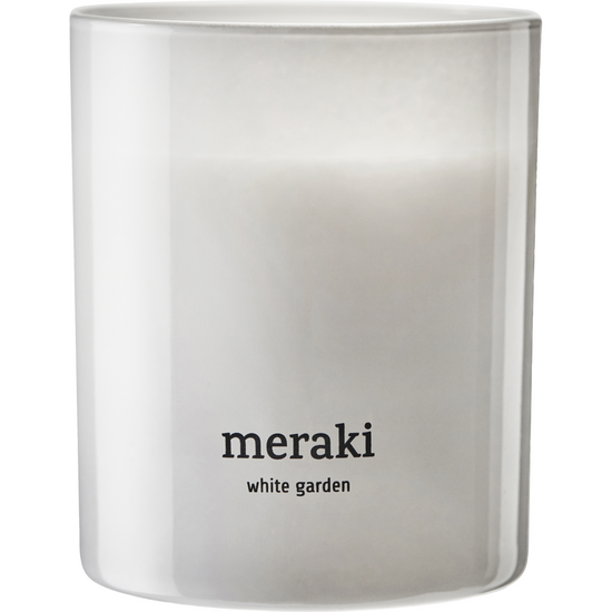 Scented candle, White garden, White