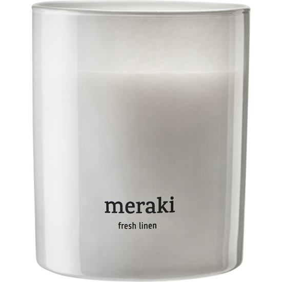 Scented candle, Fresh linen, White