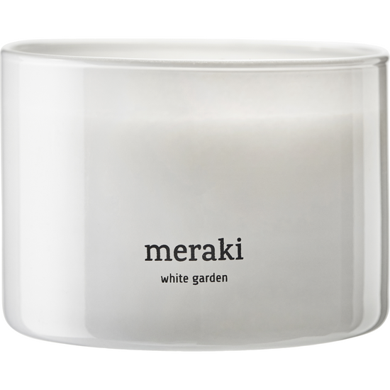 Scented candle, White garden, White