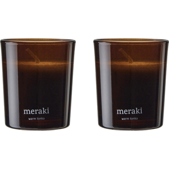 Scented candle, Warm tonka, Brown