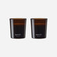 Scented candle, Dark wood.