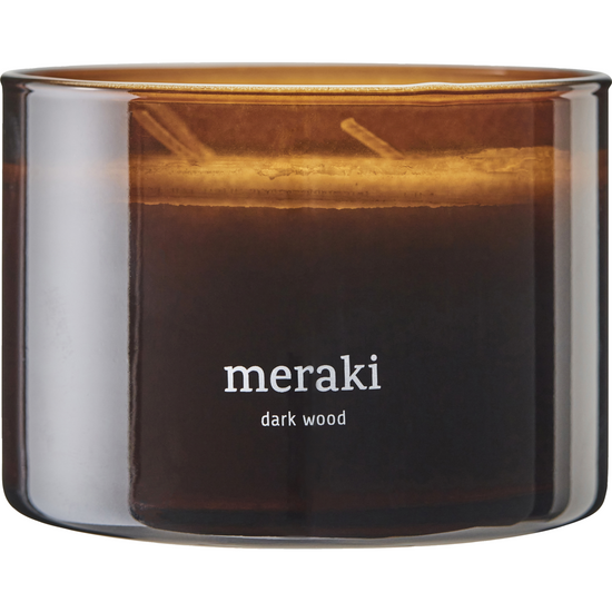 Scented candle, Dark wood, Brown