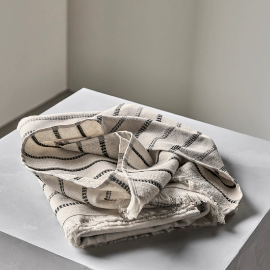 Towel, MKTrue, Off-white;Black