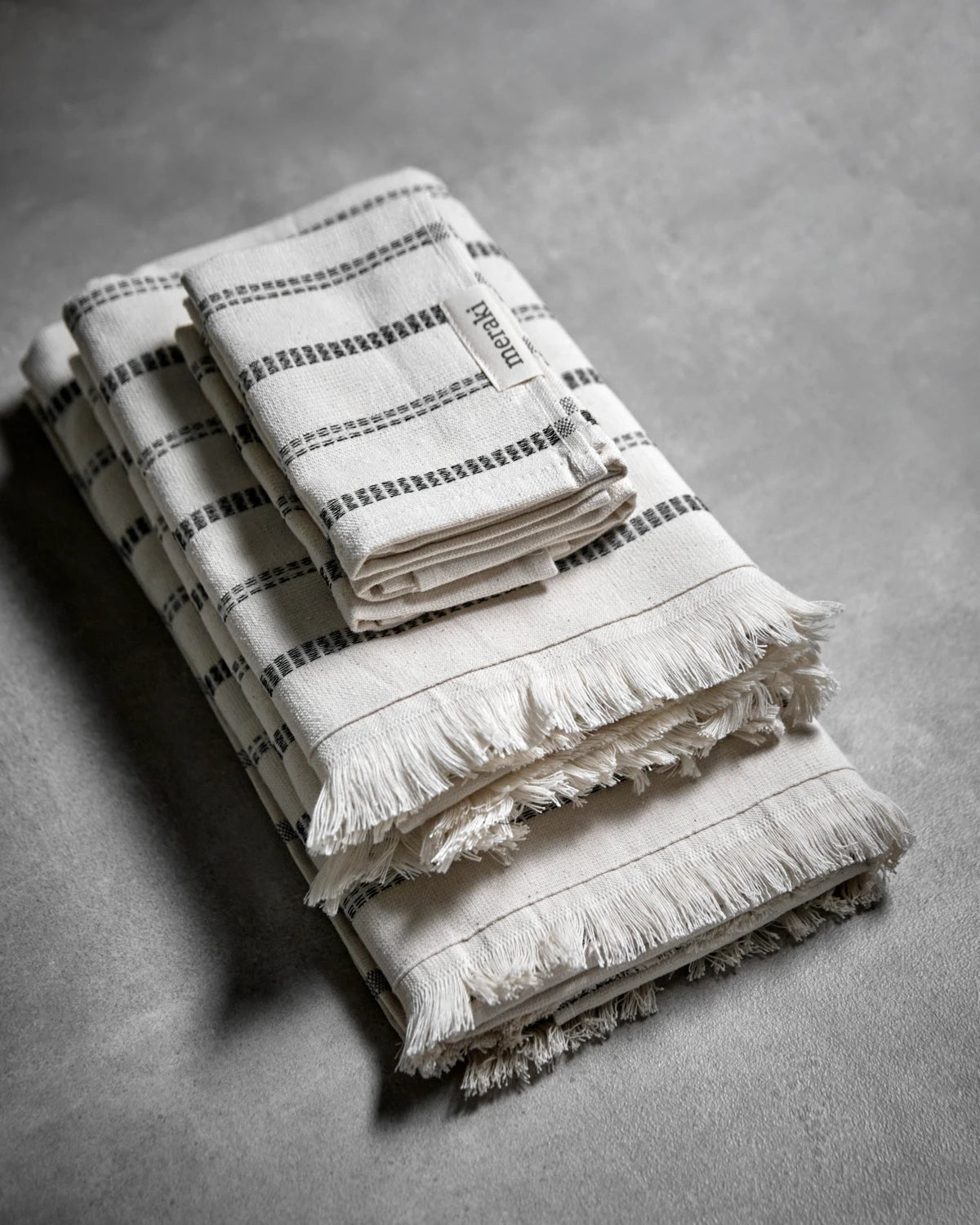 Towel, MKTrue, Off-white, Black