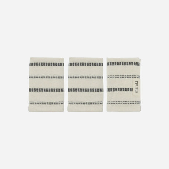 Wash cloth, MKTrue, Off-white;Black