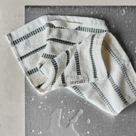 Wash cloth, MKTrue, Off-white;Black
