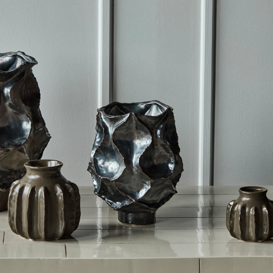 Vase, HDWaves, Antik-Metall