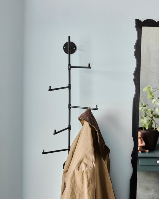 Coat rack, HDFlex, Black