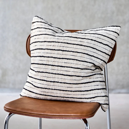 Cushion cover, HDLines, Black, Off-white