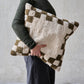 Cushion cover, HDChess, Green, Off-white