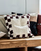 Cushion cover, HDChess, Brown, Off-white