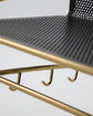 Shelf, HDWally, Antique brass finish, Black