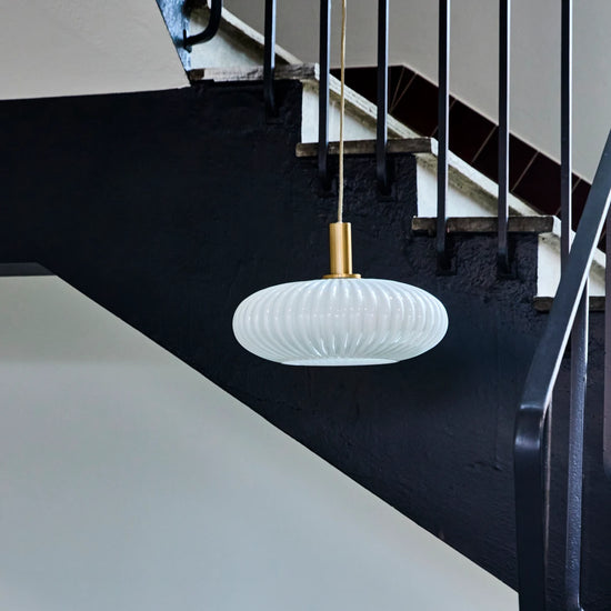 Lampe, HDFort, Antik messingfinish;Råhvid