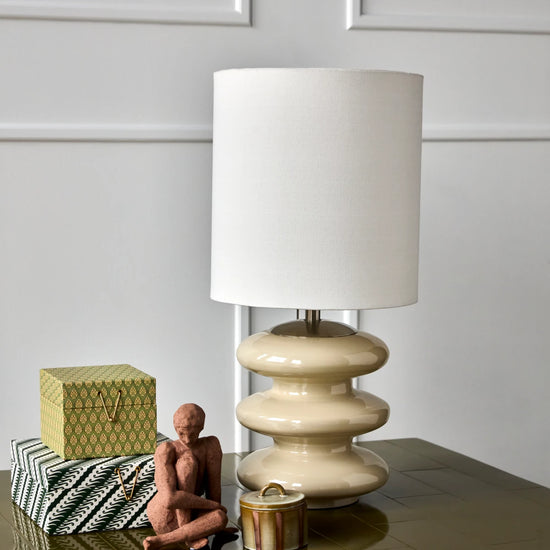 Bordlampe, HDStep, L, Råhvid