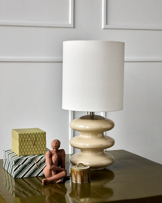 Bordlampe, HDStep, L, Råhvid