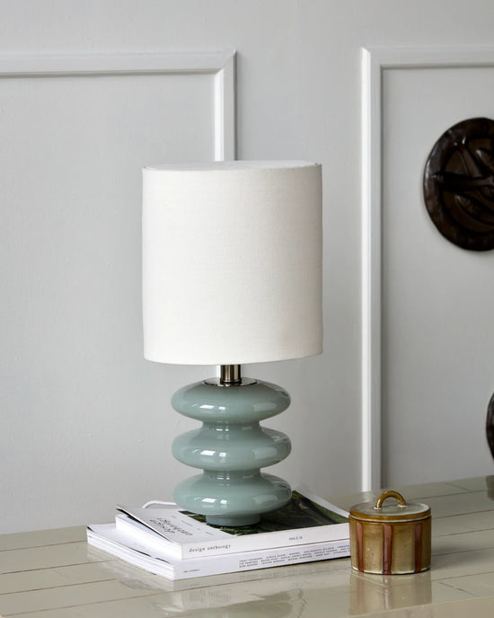 Table lamp, HDStep, S, Light blue, Off-white