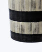 Tealight holder, HDStripe, Black, Off-white