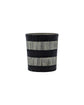 Tealight holder, HDStripe, Black, Off-white
