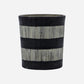 Tealight holder, HDStripe, Black, Off-white