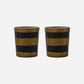 Tealight holder, HDStripe, Brown;Black