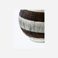 Tealight holder, HDStripe, Silver finish;Brown