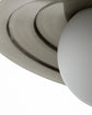 Lampe, HDCoin, Børstet sølvfinish;Mat hvid