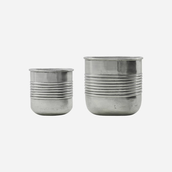 Planter, HDGroove, Antique silver finish