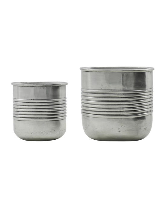 Planter, HDGroove, Antique silver finish